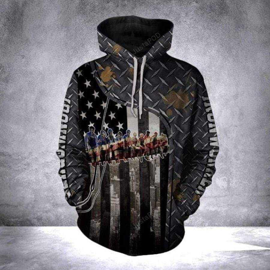 Grey Ironworker 3D All Print Hoodie, Zip- Up Hoodie Grey Ironworker 3D All Print Hoodie, Zip- Up Hoodie