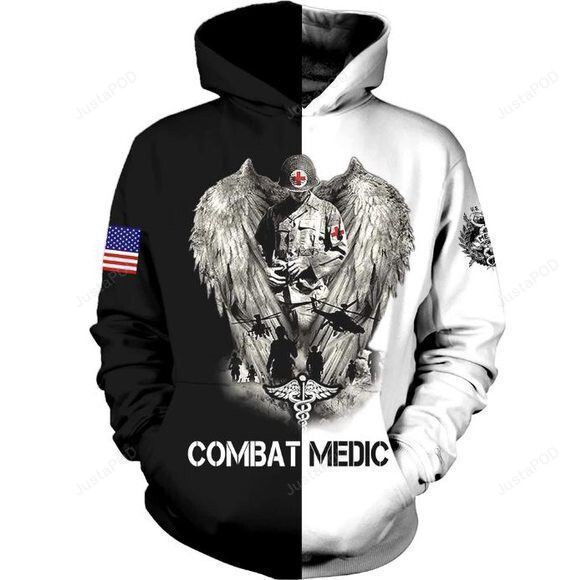 Combat Medic Usa 3D All Over Print Hoodie, Zip-up Hoodie Combat Medic Usa 3D All Over Print Hoodie, Zip-up Hoodie