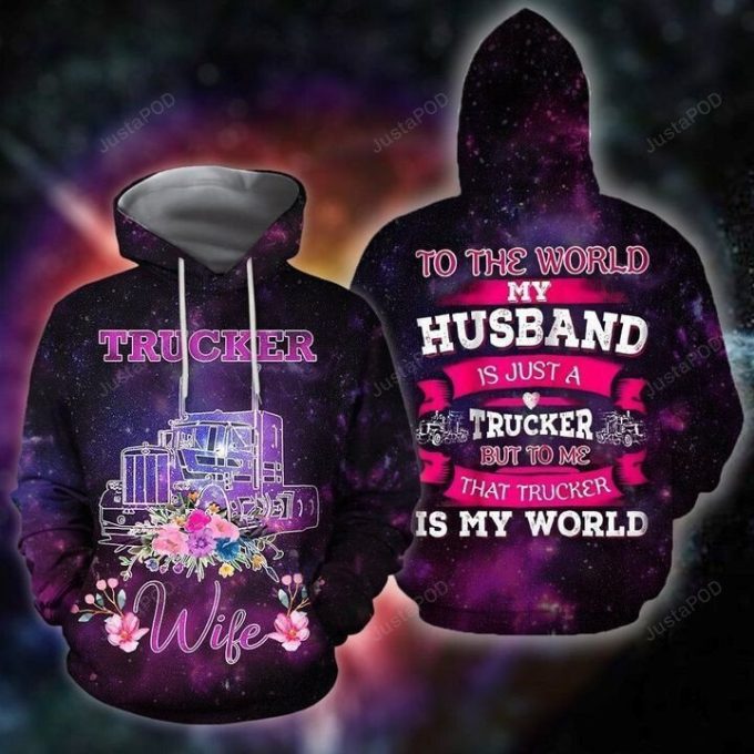 Trucker 3D All Over Print Hoodie, Zip-up Hoodie