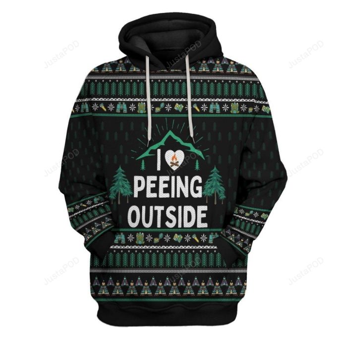 I Love Peeing Outside Camping 3D All Over Printed Hoodie, Zip- Up Hoodie