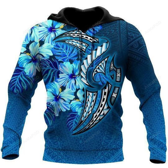 Polynesian Hibiscus 3D All Over Printed Hoodie, Zip- Up Hoodie Polynesian Hibiscus 3D All Over Printed Hoodie, Zip- Up Hoodie