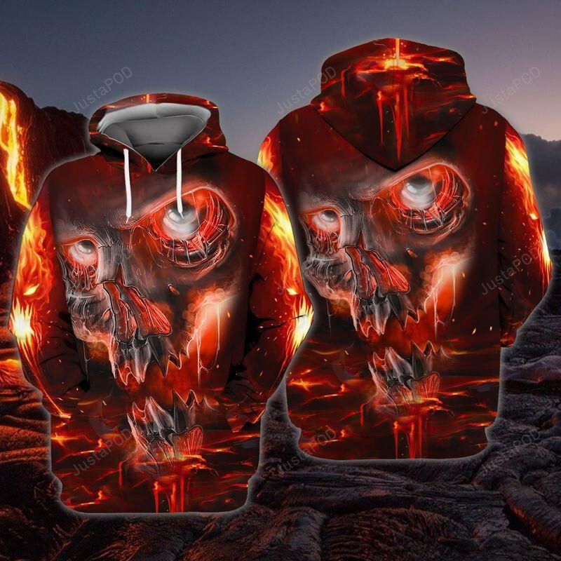 Lava Skull 3D All Over Print Hoodie, Zip-up Hoodie Lava Skull 3D All Over Print Hoodie, Zip-up Hoodie