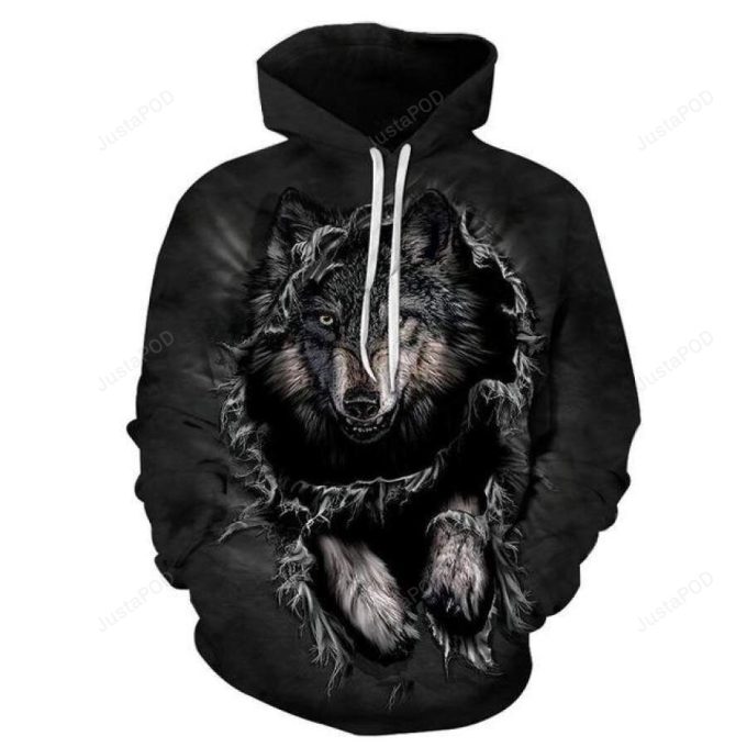 Galaxy Wolf 3D All Over Printed Hoodie, Zip- Up Hoodie