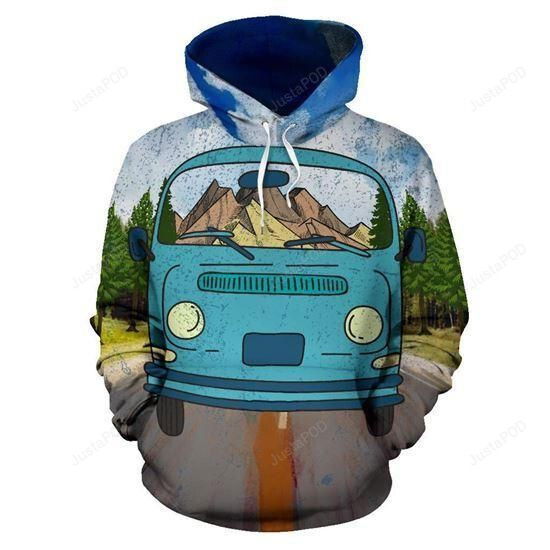 Camping Bus Van 3D All Over Printed Hoodie, Zip- Up Hoodie Camping Bus Van 3D All Over Printed Hoodie, Zip- Up Hoodie