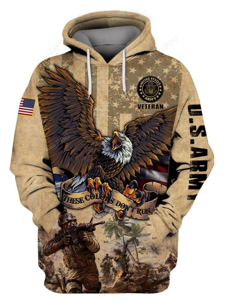 These Colors Don’t Run Veteran 3D All Over Print Hoodie, Zip-up Hoodie