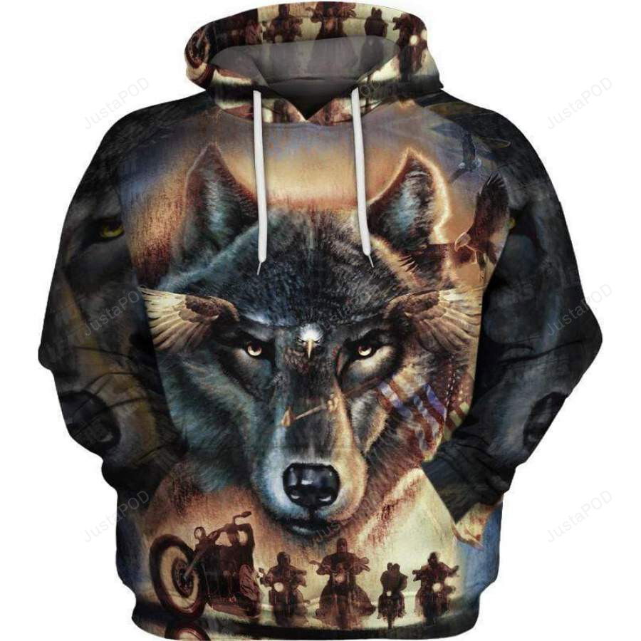 Wolf Eagle Motorbike 3D All Print Hoodie, Zip- Up Hoodie Wolf Eagle Motorbike 3D All Print Hoodie, Zip- Up Hoodie