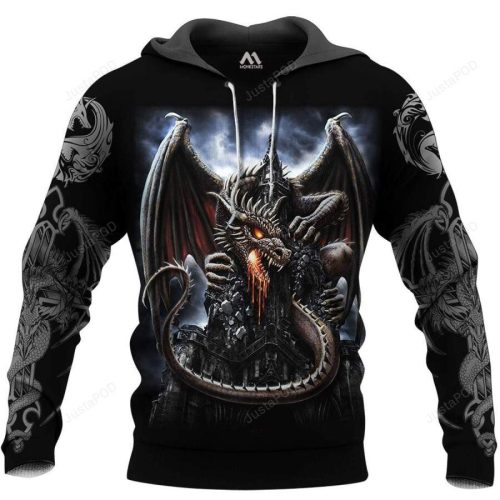 Scary Dragon With Cattle 3D All Print Hoodie, Zip- Up Hoodie