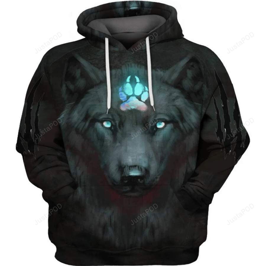 Tattoo Black Wolf Blue Claw 3D All Print Hoodie, Zip- Up Hoodie Tattoo Black Wolf Blue Claw 3D All Print Hoodie, Zip- Up Hoodie