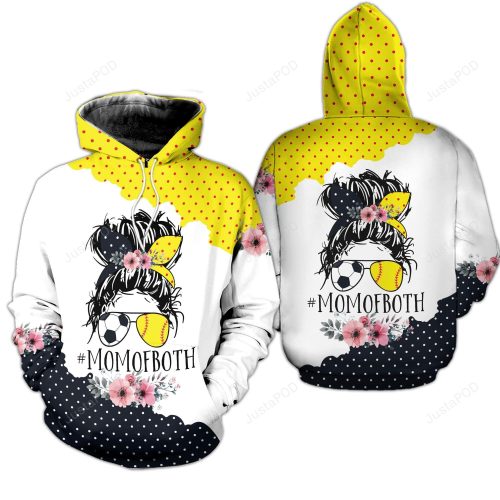 Soccer Mom Messy Bun 3D All Print Hoodie, Zip- Up Hoodie