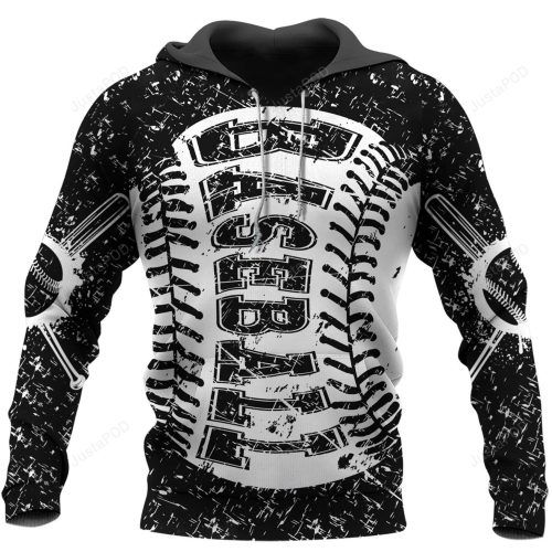 I Love Baseball 3D All Print Hoodie, Zip- Up Hoodie