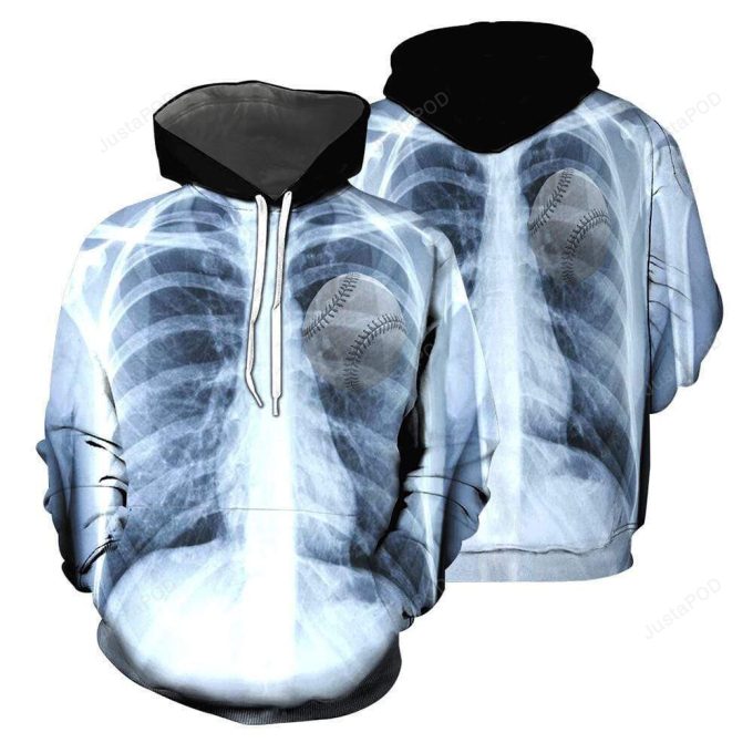 Baseball In My Heart 3D All Print Hoodie, Zip- Up Hoodie
