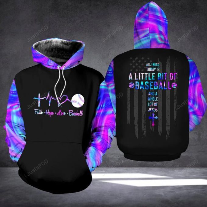 Faith Hope Love Baseball 3D All Print Hoodie, Zip- Up Hoodie