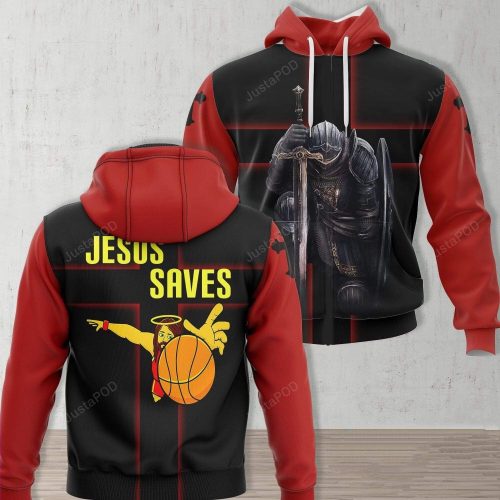 Jesus Saves For Basketball 3D All Print Hoodie, Zip- Up Hoodie