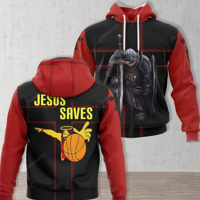Jesus Saves For Basketball 3D All Print Hoodie, Zip- Up Hoodie