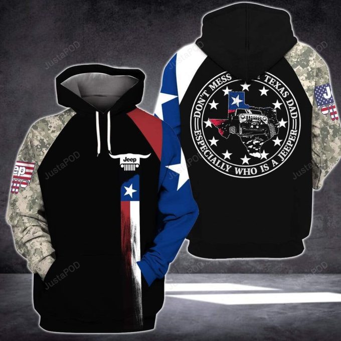 Jeep Texas Dad 3D All Print Hoodie, Zip- Up Hoodie