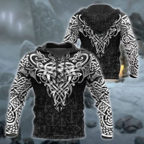 Celtic Tattoo 3D All Over Printed Hoodie, Zip- Up Hoodie