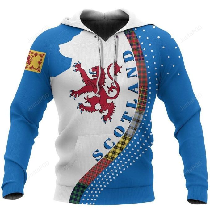 Scotland Flag 3D All Print Hoodie, Zip- Up Hoodie