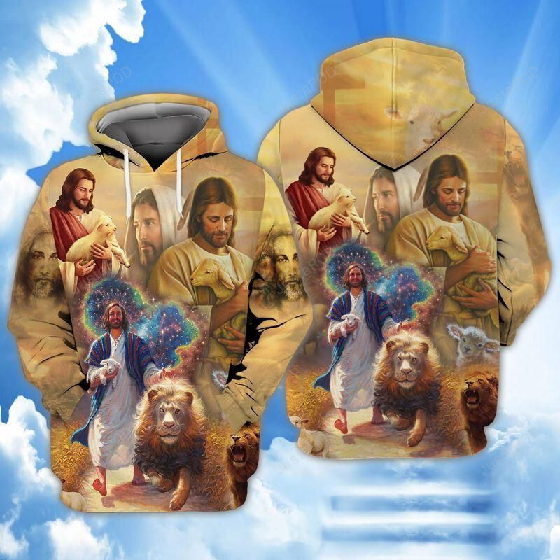 Jesus Lion Lamb Galaxy 3D All Over Print Hoodie, Zip-up Hoodie Jesus Lion Lamb Galaxy 3D All Over Print Hoodie, Zip-up Hoodie