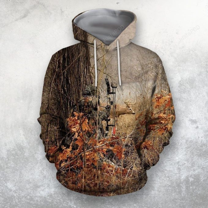 Bow Hunting 3D All Over Print Hoodie, Zip-up Hoodie