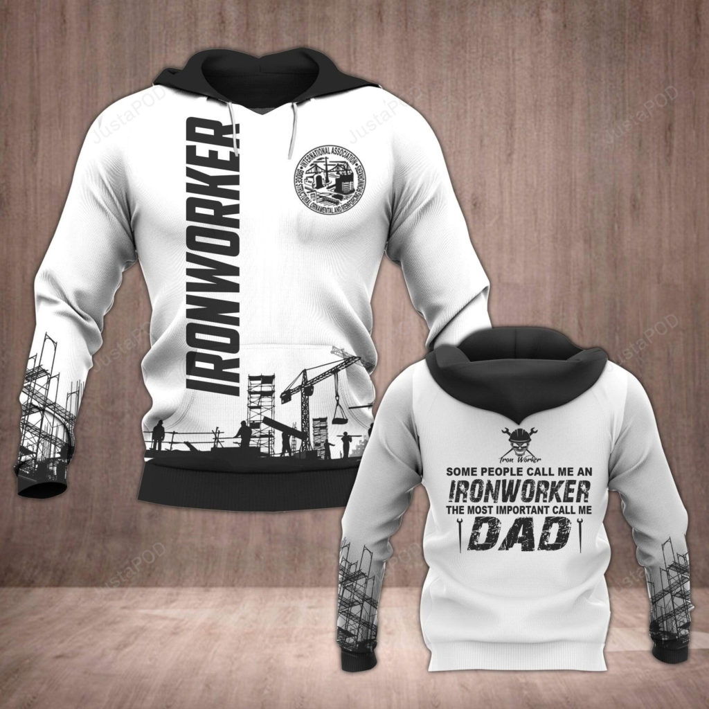 B&W Ironworker Dad 3D All Print Hoodie, Zip- Up Hoodie