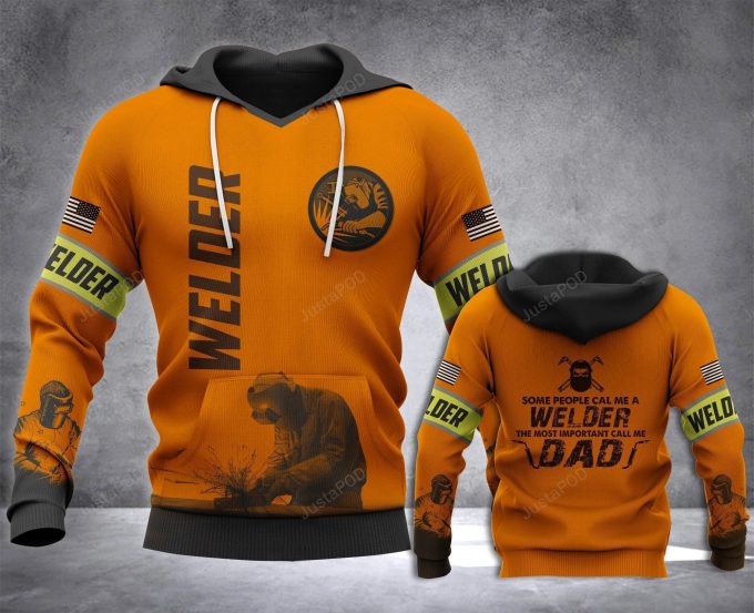 Welder Orange 3D All Over Print Hoodie, Zip-up Hoodie