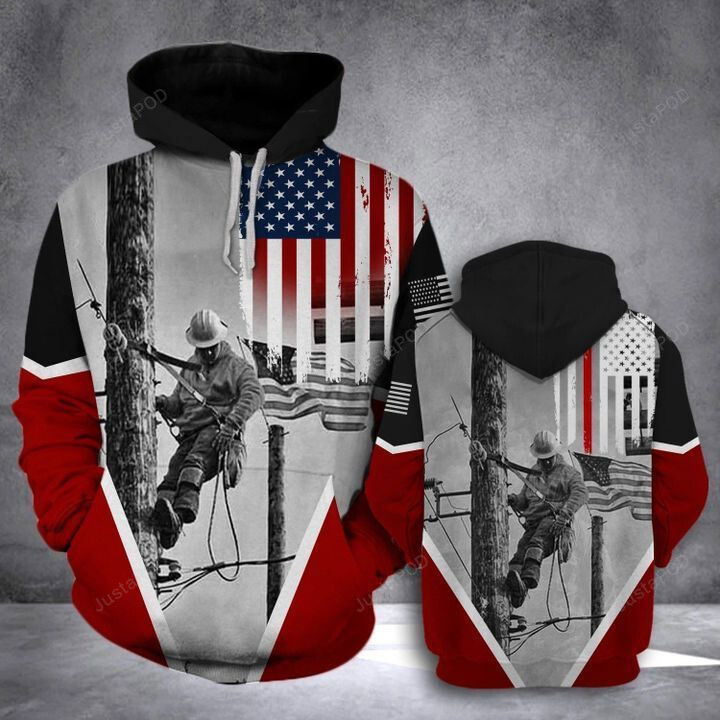 Electrician Lineman 3D All Over Printed Hoodie, Zip- Up Hoodie Electrician Lineman 3D All Over Printed Hoodie, Zip- Up Hoodie