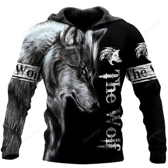 The Wolf 3D All Print Hoodie, Zip- Up Hoodie