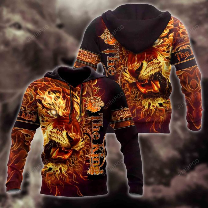 The King 3D All Over Print Hoodie, Zip-up Hoodie