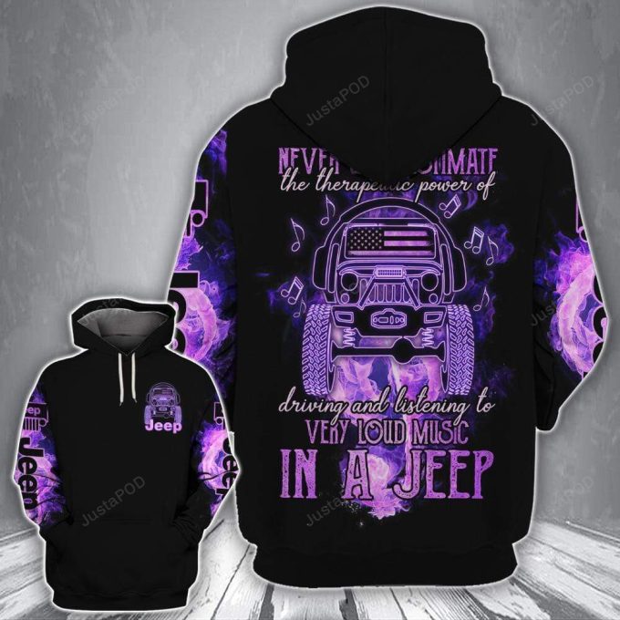 Driving And Listening To Very Loud Music In A Jeep 3D All Print Hoodie, Zip- Up Hoodie