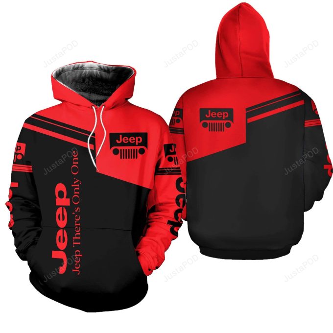 Jeep There’s Only One 3D All Print Hoodie, Zip- Up Hoodie