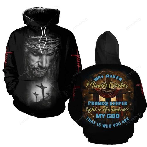Jesus Christ Way Maker Miracle Worker 3D All Print Hoodie, Zip- Up Hoodie