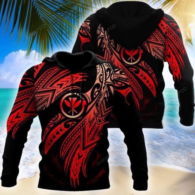 Hawaii Polynesian 3D All Over Print Hoodie, Zip-up Hoodie