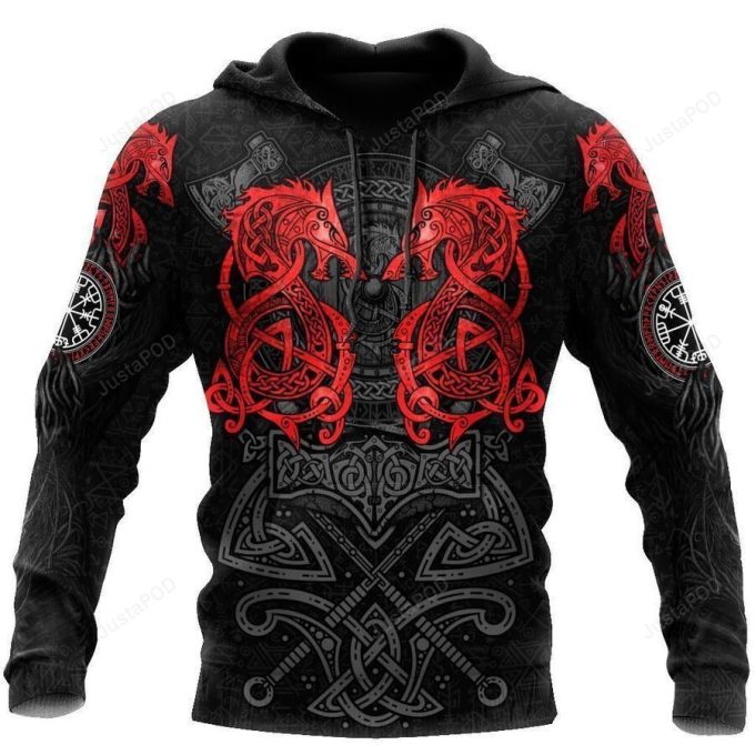 Fenrir Vikings 3D All Over Print Hoodie, Zip-up Hoodie