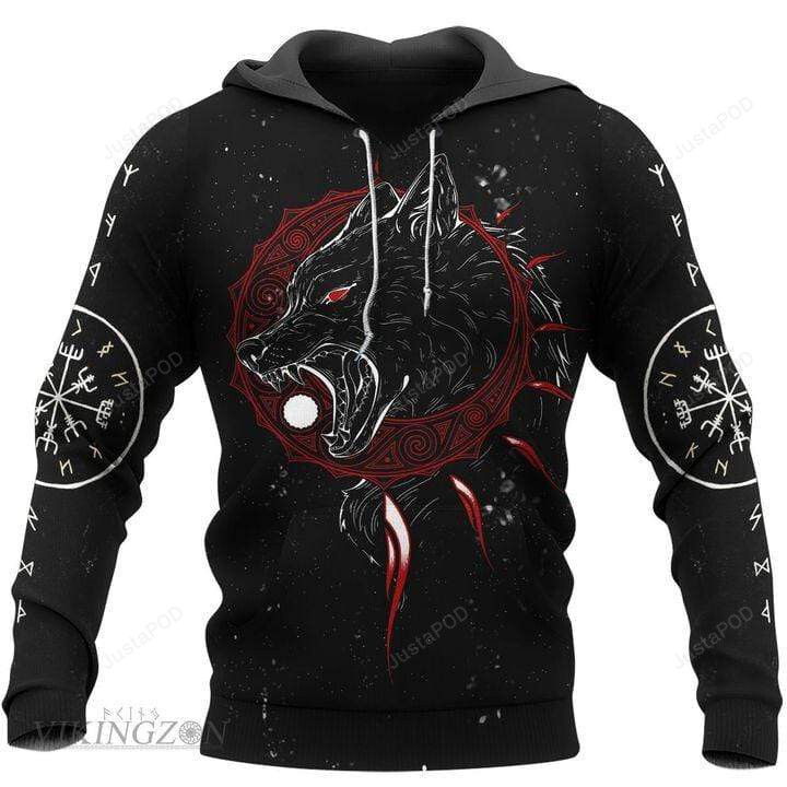 Tattoo Viking Sköll And Hati 3D All Print Hoodie, Zip- Up Hoodie Tattoo Viking Sköll And Hati 3D All Print Hoodie, Zip- Up Hoodie