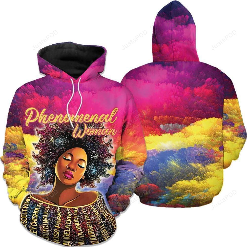 Phenomenal Woman 3D All Print Hoodie, Zip- Up Hoodie Phenomenal Woman 3D All Print Hoodie, Zip- Up Hoodie