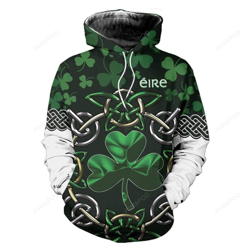 Irish shamrock Saint Patrick Celtic Cross 3D All Print Hoodie, Zip- Up Hoodie Irish shamrock Saint Patrick Celtic Cross 3D All Print Hoodie, Zip- Up Hoodie