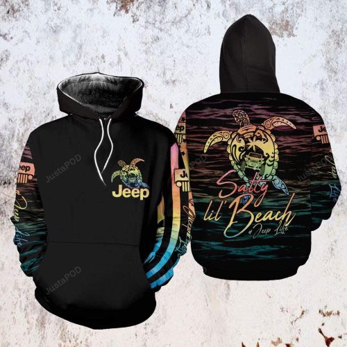 Amazing Jeep Girl Love Turtle 3D All Print Hoodie, Zip- Up Hoodie
