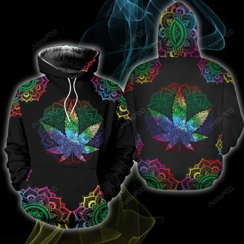Colorful Weed Mandala 3D All Print Hoodie, Zip- Up Hoodie