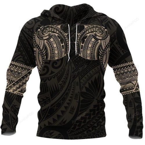 Polynesian Tan Cool 3D All Over Printed Hoodie, Zip- Up Hoodie
