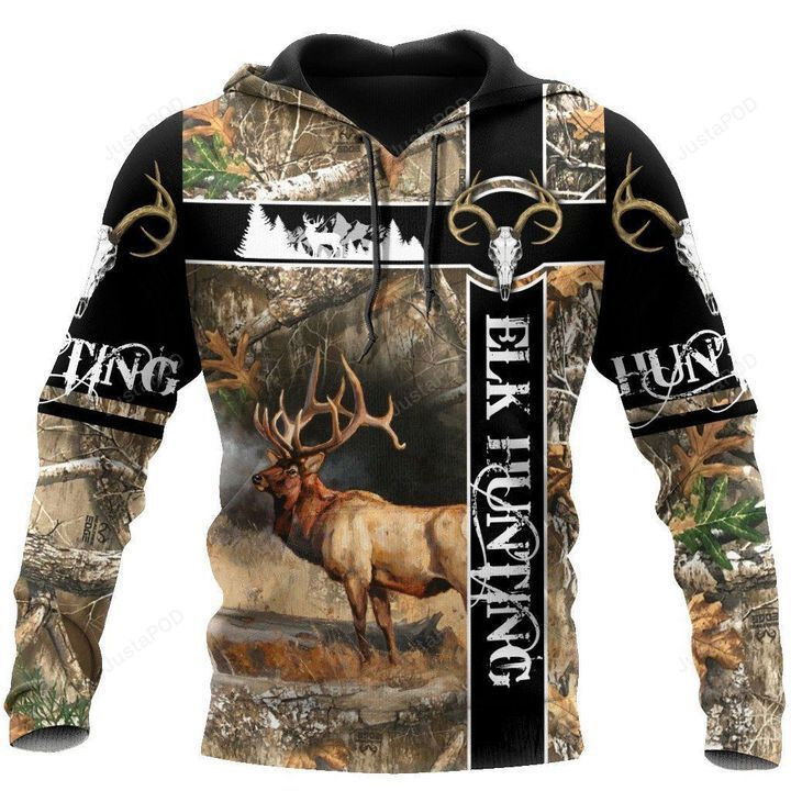 Elk Hunting Camouflage 3D All Over Printed Hoodie, Zip- Up Hoodie Elk Hunting Camouflage 3D All Over Printed Hoodie, Zip- Up Hoodie