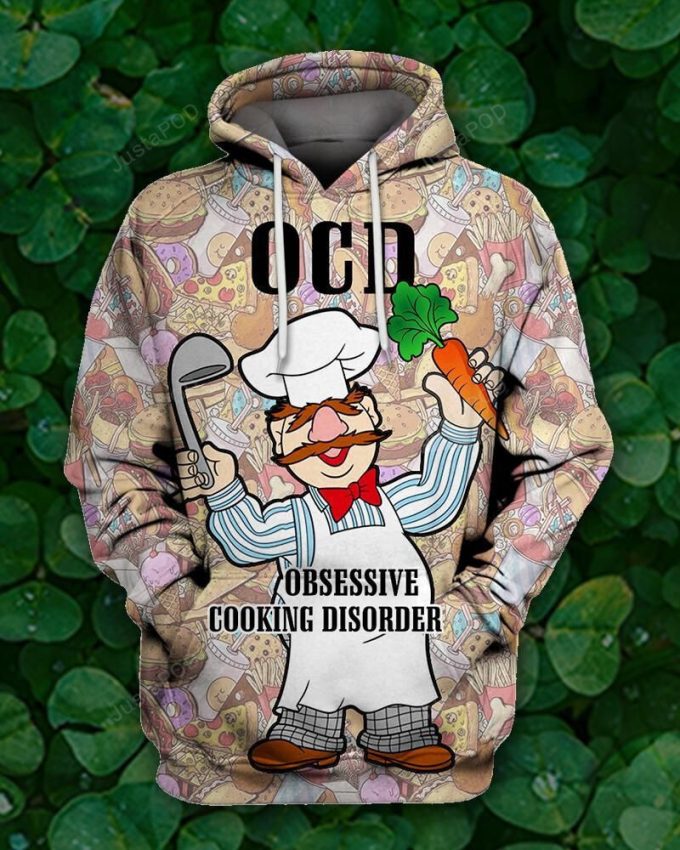OCD Chef 3D All Over Printed Hoodie, Zip- Up Hoodie