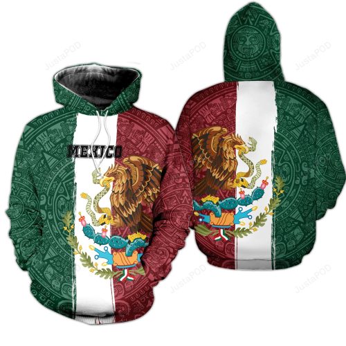 Mexican Flag Eagle 3D All Print Hoodie, Zip- Up Hoodie