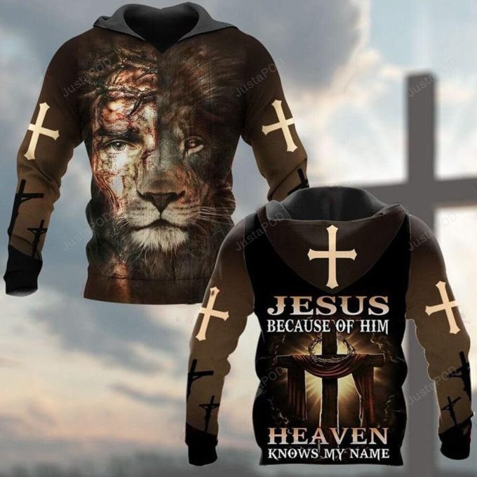 Because Of Him Heaven 3D All Print Hoodie, Zip- Up Hoodie