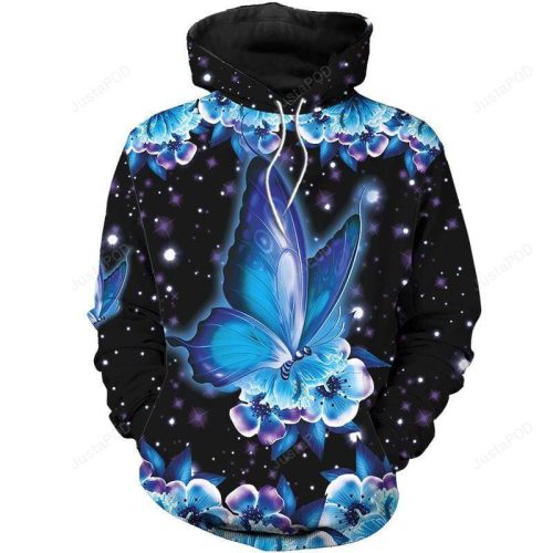 Butterfly In The Night Art 3D All Print Hoodie, Zip- Up Hoodie