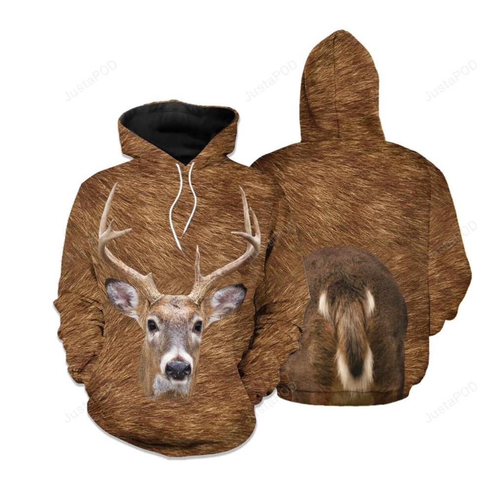 Deer Face 3D All Print Hoodie, Zip- Up Hoodie Deer Face 3D All Print Hoodie, Zip- Up Hoodie
