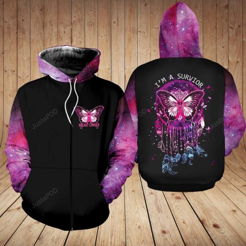 Breast Cancer I’m A Survivor 3D All Print Hoodie, Zip- Up Hoodie