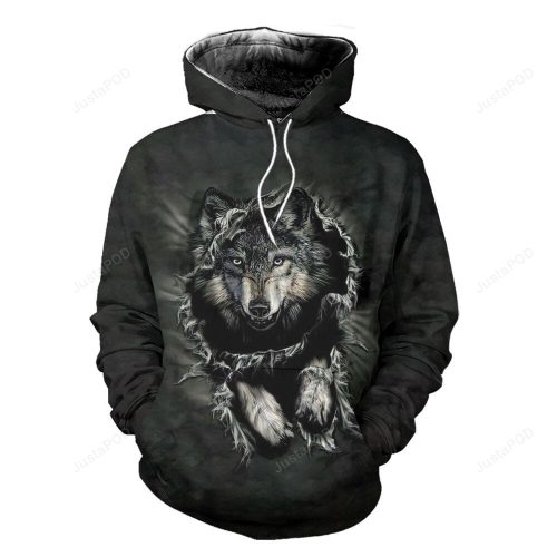 Wolf Tattoo 3D All Print Hoodie, Zip- Up Hoodie
