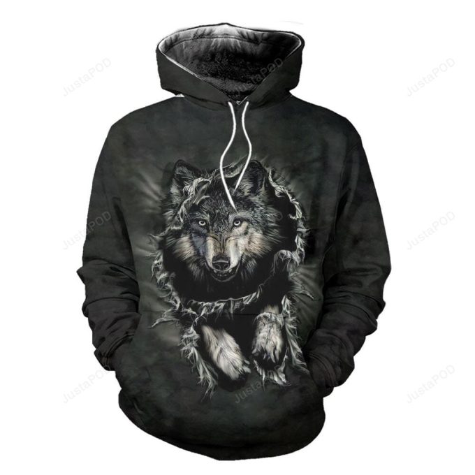Wolf Tattoo 3D All Print Hoodie, Zip- Up Hoodie
