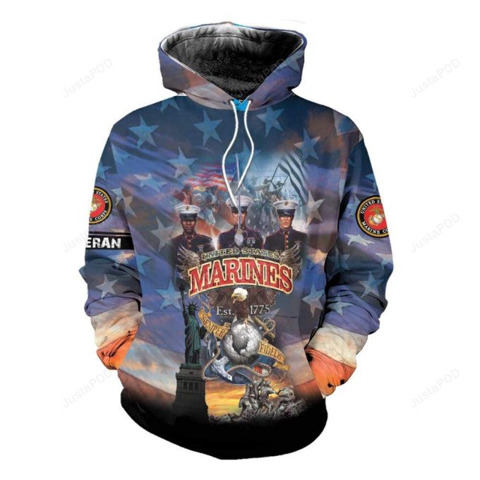 Soldier Us Army Marine Corps 3D All Print Hoodie, Zip- Up Hoodie