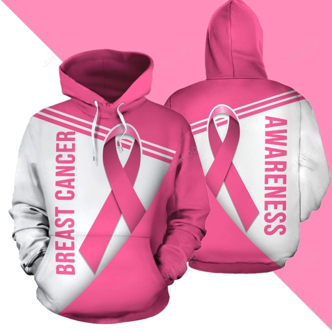 Breast Cancer Pink Ribbon 3D All Print Hoodie, Zip- Up Hoodie